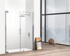 Elegant Kitchen and Bath SD404-6072BNK Semi-frameless hinged shower door 60 x 72 Brushed Nickel