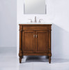 Elegant Decor VF13030WT-VW 30 inch Single Bathroom vanity in Walnut with ivory white engineered marble Elegant Decor VF13030WT-VW 30 inch Single Bathroom vanity in Walnut with ivory white engineered marble
