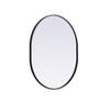 Elegant Decor MR2A3036BLK Metal Frame Oval Mirror 30x36 Inch in Black