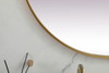 Elegant Decor MR2A3060BRS Metal Frame Oval Mirror 30x60 Inch in Brass
