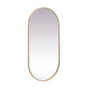 Elegant Decor MR2A3060BRS Metal Frame Oval Mirror 30x60 Inch in Brass
