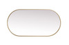 Elegant Decor MR2A3060BRS Metal Frame Oval Mirror 30x60 Inch in Brass