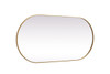 Elegant Decor MR2A3060BRS Metal Frame Oval Mirror 30x60 Inch in Brass