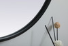 Elegant Decor MR2A2430BLK Metal Frame Oval Mirror 24x30 Inch in Black