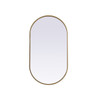 Elegant Decor MR2A2036BRS Metal Frame Oval Mirror 20x36 Inch in Brass Elegant Decor MR2A2036BRS Metal Frame Oval Mirror 20x36 Inch in Brass