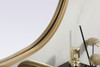 Elegant Decor MR2B2030BRS Metal Frame Oval Mirror 20x30 Inch in Brass
