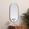 Elegant Decor MR2A2036SIL Metal Frame Oval Mirror 20x36 Inch in Silver