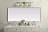 Elegant Decor MR80FL3272BR Soft Corner Metal Rectangle Full Length Mirror 32x72 Inch in Brass