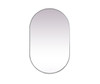 Elegant Decor MR2A3048SIL Metal Frame Oval Mirror 30x48 Inch in Silver