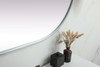 Elegant Decor MR2A3048SIL Metal Frame Oval Mirror 30x48 Inch in Silver