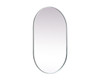 Elegant Decor MR2A3048SIL Metal Frame Oval Mirror 30x48 Inch in Silver