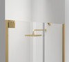 Elegant Kitchen and Bath SD404-4872BGD Semi-frameless hinged shower door 48 x 72 Brushed Gold