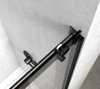 Elegant Kitchen and Bath SD202-6076MBK Frameless shower door 60 x 76 Matte Black