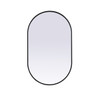 Elegant Decor MR2A2440BLK Metal Frame Oval Mirror 24x40 Inch in Black Elegant Decor MR2A2440BLK Metal Frame Oval Mirror 24x40 Inch in Black