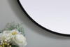 Elegant Decor MR2A2440BLK Metal Frame Oval Mirror 24x40 Inch in Black Elegant Decor MR2A2440BLK Metal Frame Oval Mirror 24x40 Inch in Black