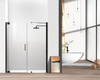 Elegant Kitchen and Bath SD404-6072MBK Semi-frameless hinged shower door 60 x 72 Matte Black