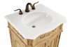 Elegant Kitchen and Bath VF-1001-VW 24 inch Single Bathroom vanity in Antique Beige with ivory white engineered marble