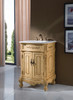 Elegant Kitchen and Bath VF-1001-VW 24 inch Single Bathroom vanity in Antique Beige with ivory white engineered marble