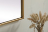 Elegant Decor MR42436BR Metal Frame Rectangle Mirror 24x36 Inch in Brass