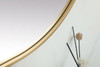 Elegant Decor MR2A3072BRS Metal Frame Oval Mirror 30x72 Inch in Brass