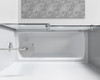 Elegant Kitchen and Bath TD444-6060BNK Frameless tub door 60 x 60 Brushed Nickel