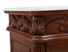 Elegant Kitchen and Bath VF-1040-VW 48 inch Single Bathroom vanity in Teak Color with ivory white engineered marble