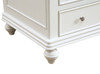 Elegant Kitchen and Bath VF-1023-VW 30 inch Single Bathroom vanity in Antique White with ivory white engineered marble