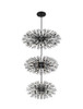 Elegant Lighting 2500G50L3BK Vera 50 inch three tiers crystal starburst chandelier in black