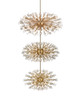 Elegant Lighting 2500G50L3SG Vera 50 inch three tiers crystal starburst chandelier in satin gold