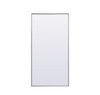 Elegant Decor MR4FL3060S Metal Frame Rectangle Full Length Mirror 30x60 Inch in Silver