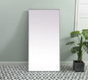 Elegant Decor MR4FL3060S Metal Frame Rectangle Full Length Mirror 30x60 Inch in Silver