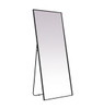 Elegant Decor MR4FL3072BK Metal Frame Rectangle Full Length Mirror 30x72 Inch in Black