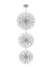 Elegant Lighting 2500G44L3C Vera 44 inch three tiers crystal starburst chandelier in chrome