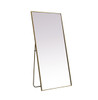 Elegant Decor MR4FL3060BR Metal Frame Rectangle Full Length Mirror 30x60 Inch in Brass