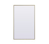 Elegant Decor MR4FL3660BR Metal Frame Rectangle Full Length Mirror 36x60 Inch in Brass