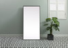 Elegant Decor MR4FL3060BK Metal Frame Rectangle Full Length Mirror 30x60 Inch in Black