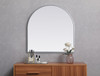 Elegant Decor MR1A3030SIL Metal Frame Arch Mirror 30x30 Inch in Silver