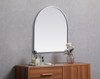 Elegant Decor MR1A3030SIL Metal Frame Arch Mirror 30x30 Inch in Silver