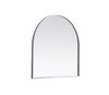 Elegant Decor MR1A3030SIL Metal Frame Arch Mirror 30x30 Inch in Silver