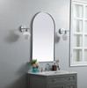 Elegant Decor MR1A2440SIL Metal Frame Arch Mirror 24x40 Inch in Silver