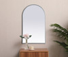 Elegant Decor MR1A2440SIL Metal Frame Arch Mirror 24x40 Inch in Silver