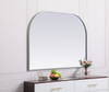 Elegant Decor MR1B4230SIL Metal Frame Arch Mirror 42x30 Inch in Silver