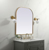 Elegant Decor MR1B3642BRS Metal Frame Arch Mirror 36x42 Inch in Brass Elegant Decor MR1B3642BRS Metal Frame Arch Mirror 36x42 Inch in Brass