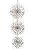 Elegant Lighting 2500G48L3C Vera 48 inch three tiers crystal starburst chandelier in chrome