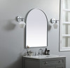 Elegant Decor MR1A2736SIL Metal Frame Arch Mirror 27x36 Inch in Silver