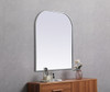 Elegant Decor MR1B3642SIL Metal Frame Arch Mirror 36x42 Inch in Silver