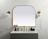 Elegant Decor MR1B4238BRS Metal Frame Arch Mirror 42x38 Inch in Brass