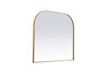 Elegant Decor MR1B4238BRS Metal Frame Arch Mirror 42x38 Inch in Brass