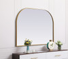 Elegant Decor MR1B4230BRS Metal Frame Arch Mirror 42x30 Inch in Brass