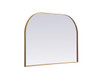 Elegant Decor MR1B4230BRS Metal Frame Arch Mirror 42x30 Inch in Brass